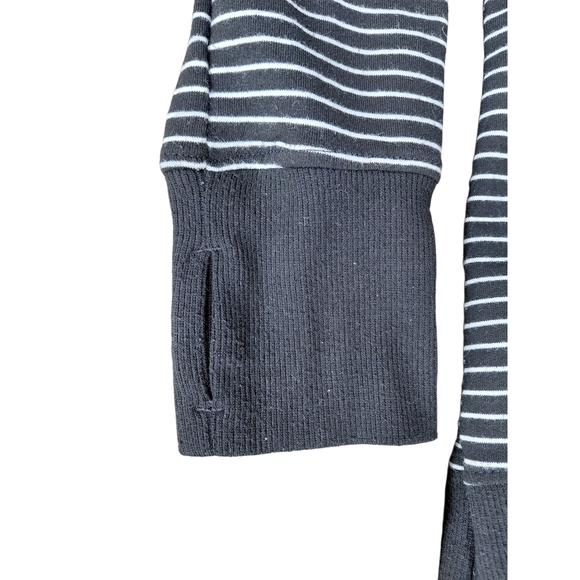 Danskin Black and White Sweatshirt with Ribbed Trim - Picture 3 of 6